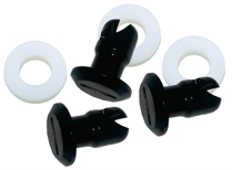 Mud cover Dzus button with washer - Aluminium Black
