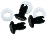 Mud cover Dzus button with washer - Aluminium Black